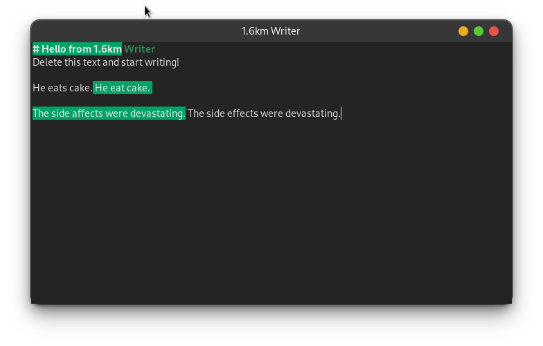 KMWriter with Grammar Check
